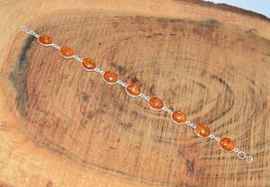 925พลอยอำพันสังเคราะห์ธรรมชาติเงินสเตอร์ลิงชุบโรเดียมทำด้วยมือเครื่องประดับที่ออกแบบได้เองสำหรับผู้หญิง - Product Image 4