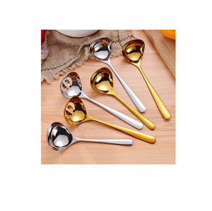 Vendedor caliente, cuchara de cena de latón de grado alimenticio, cubiertos de mesa grande para servir con cucharas para ensalada y sopa - Product Image 4