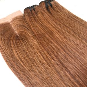 Prix d'usine vendeur de cheveux vietnamiens bruts Super Double Drawn, trame de génie d'extension de cheveux humains vierges droits en os - Product Image 6