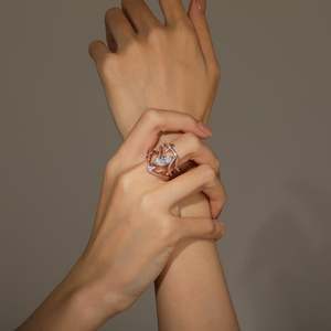 แหวนคู่เจลิยา เอ็กซ์ เลย์ลา เดนส์ ธอร์น มอยส์ซาไนต์ - Product Image 6