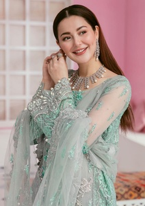 Robe en Organza indien brodé Salwar Kameez avec travail manuel lourd et séquence, dernière collection 2023 - Product Image 6