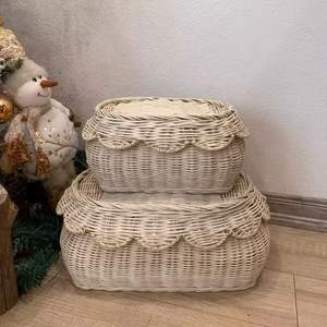 Panier de rangement de jouets en rotin fait à la main en gros Organisateur léger et durable écologique pour la vente au détail en vrac - Product Image 5