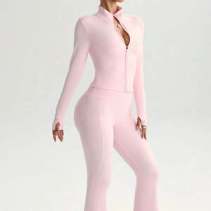 ชุดเซ็ตเสื้อฮู้ดและกางเกงขาบานสไตล์เรโทร Y2K สำหรับผู้หญิง ลายปัก ฤดูหนาว แฟชั่นสตรีทแวร์ ลายเรียบ สไตล์ลำลอง ชุดกีฬา ขายส่ง - Product Image 1