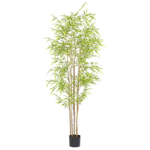 Taille personnalisable arbre de bambou artificiel vrai tronc réaliste feuilles support en plastique pour mariage noël nouvel an décorations - Product Image 1