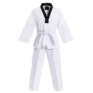 Pakistán hizo Alta Calidad Algodón poliéster Taekwondo Dobok logotipo personalizado transpirable ligero uniforme Unisex - Product Image 2