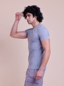 T-shirt basique classique à demi-manches avec col rond Vêtements de tous les jours confortables pour les occasions décontractées 100% coton - Product Image 4