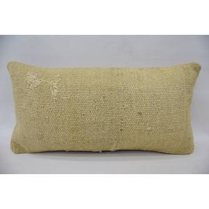 หมอนผ้าวูลปักลาย Kantha สีเบจ12X24นิ้วสไตล์โบโฮแบบพกพาพร้อมลวดลายดอกไม้สไตล์วินเทจสำหรับใช้ในบ้านโซฟา - Product Image 4