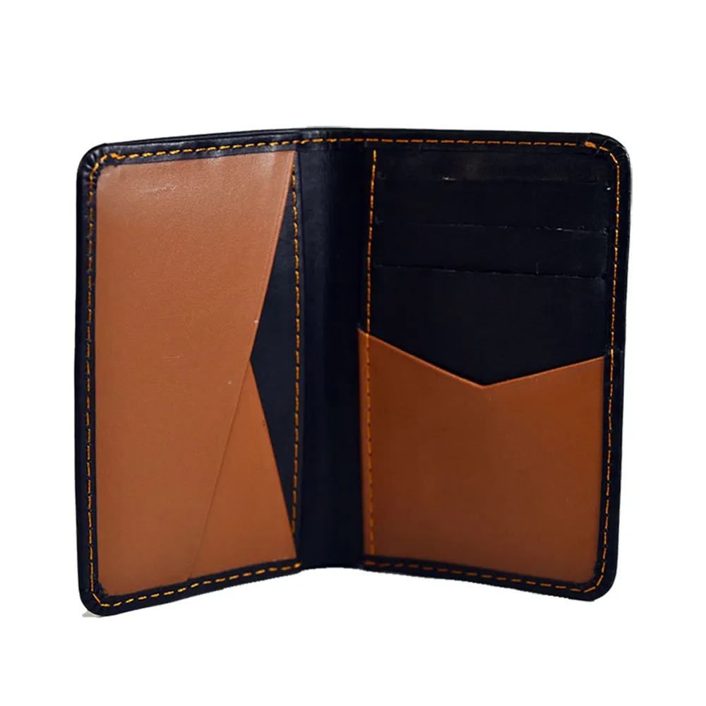 Custom RFID Card Holder Men's Wallet Money Clip Genuine Leather Minimalist Men's Front Pocket Wallet With ID Window Slots Purse