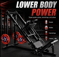 Equipo de Fitness Comercial, Máquina Multifuncional para Hacer Sentadillas en Casa, Máquina de Pedales Invertidos para Gimnasio, Entrenador de Piernas