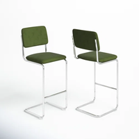 Chaise de salle à manger portable moderne de luxe avec revêtement en cuir, structure en métal - Imperméable et légère pour la maison, l'hôtel, la cuisine