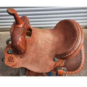 Meilleure vente selle de cheval Western américaine en cuir véritable produit d'équitation Logo personnalisé selle de tailles personnalisées durables - Product Image 2