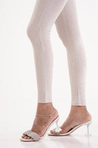 Customized 100% Cotton Women's <b>Leggings</b> Heavyweight 220 GSM Mid Skinny Casual <b>Summer</b> Style Made Bangladesh Featuring Brand Logo - Product Image 3