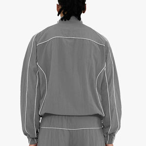 Veste de survêtement en nylon imperméable légère surdimensionnée pour homme avec logo personnalisé OEM - Product Image 2
