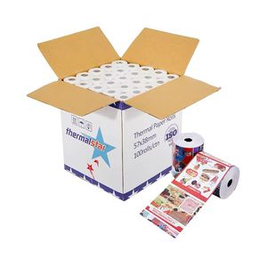 Paquet OEM 80x80mm Rouleau de papier thermique 57x40mm pour machine POS Rouleaux de papier sans noyau pour caisse enregistreuse 8mm/10mm - Product Image 1