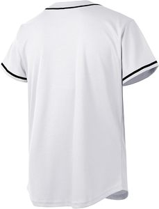 Camiseta personalizada de béisbol y softbol para jóvenes al por mayor ropa deportiva blanca con botones completos camisa en blanco suave para impresión por sublimación digital - Product Image 2