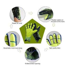 Gants de gardien de but en cuir de qualité supérieure personnalisables Gants de gardien de but en latex de paume en cuir de latex Gants pour sauver les doigts - Product Image 6