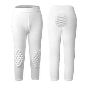 Pantalones de compresión para baloncesto juvenil, leggings deportivos acolchados para niños, pantalones capri de cintura alta elástica - Product Image 1