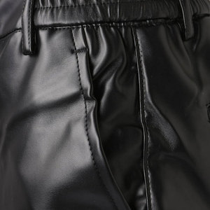 Pantalones de Cuero Sintético para Hombre, Estilo Rock, para Discoteca, Ajustados, Rectos, Tipo Motociclista, Cintura Alta con Cremallera - Product Image 6