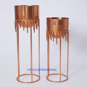 Vente directe d'usine, grand pot à fleurs conique en métal, pot à fleurs d'extérieur pour la décoration du jardin, accessoires - Product Image 5