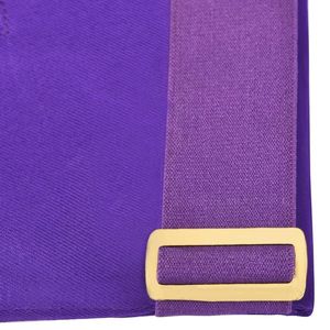 Illustrious Master Cocil Eco-Friendly Apron Gold Braid Borders Purple Machine Embroidery Leather Fabric <b>Foundation</b> Freemasons - Product Image 6