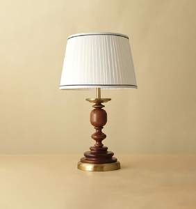 Simple and stylish modern brushed steel table <b>lamp</b> design, featuring a classic tapered drum fabric shade - Product Image 3