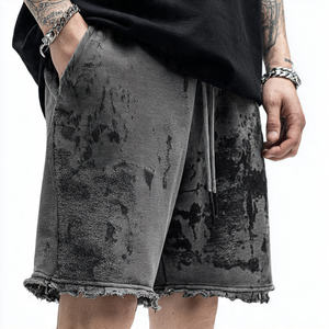 Shorts de survêtement délavés OEM pour hommes, shorts d'entraînement d'hiver en molleton délavé, shorts de jogging fitness pour hommes, shorts délavés pour hommes - Product Image 4