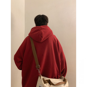 Spring New Solid Color <b>Hoodie</b> Men's Casual Loose Fit <b>Couple</b> Sweatshirt - Product Image 2