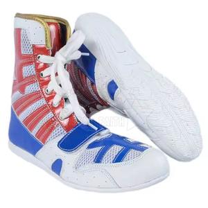 Bottes d'entraînement professionnelles de la série patriotique à tige haute avec panneaux en maille dynamique et système de fermeture double sécurisé - Product Image 3