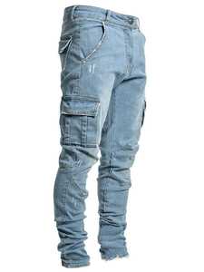 Dernière mode Jeans décontractés légers de couleur personnalisée pour hommes/Nouveaux jeans décontractés pour hommes de style streetwear à vendre - Product Image 1