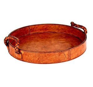 Durable faux leather <b>tray</b> for multiuse service including dining room display or home <b>office</b> organization - Product Image 1