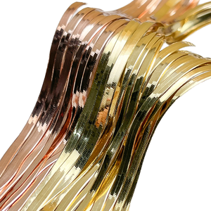 Produttore 18k gioielli in oro a spina di pesce catena catena di serpente giallo rosa oro vero gioielli 18k con certificato - Product Image 1