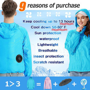 Sudaderas con capucha de enfriamiento de malla transpirable Tela mezclada de algodón Perfecta para actividades al aire libre Sudaderas con capucha de enfriamiento - Product Image 3