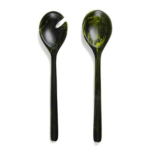 Juego de Ensaladera Artesanal de Madera y Resina Epoxi Naranja, Madera Natural con 2 Espátulas, Utensilios Hechos a Mano Sostenibles - Product Image 5