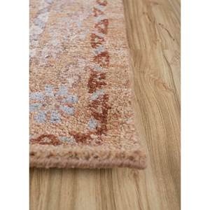 Alfombra de Seda Anudada a Mano AKPS-1027, Diseño de Medallón Gulkamak, Rojo Naranja, 10 mm de Grosor, para Uso Doméstico, Rectangular, de Algodón Orgánico, para Pasillo - Product Image 4