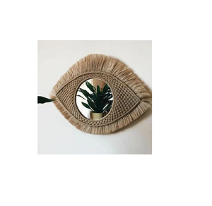 Espejo montado en la pared de macramé, acabado Natural, decoración navideña, accesorios para el hogar para decoración de interiores y decoración del hogar - Product Image 5