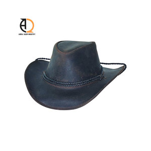 Chapeau de cow-boy en cuir de vachette de haute qualité, style western unisexe, décontracté pour un usage quotidien, pour hommes et femmes - Product Image 2
