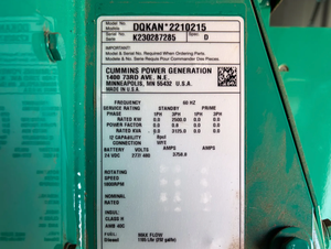 White Enclosed Industrial Diesel Generator Set 2500kW 277/480V <b>Three</b> Phase 4000A Circuit Breaker Container Type - Product Image 6