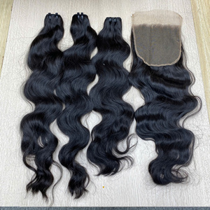 HVN Remy-Extensions de cheveux ondulés naturels, tissage en trame, cheveux humains vietnamiens non traités, prix bon marché - Product Image 4