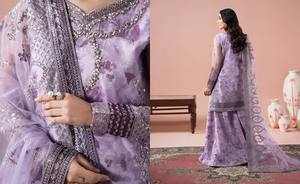 Salwar Kameez Prêt-à-Porter Brodé de Créateur, Style Pakistanais, Robes en Organza pour Femmes, Tissus de Vêtements Indiens et Pakistanais - Product Image 3