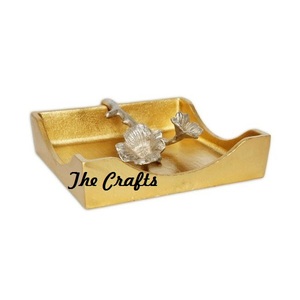 Boîte à mouchoirs de conception extrêmement bonne en porte-serviettes en bois et galvanisé pour l'utilisation de la vaisselle de restaurant à la maison - Product Image 3