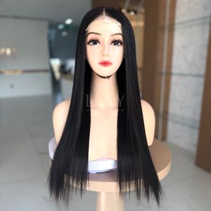 Pelucas muy sedosas de la mejor calidad, cabello crudo Real, cabello humano vietnamita 100%, peluca recta con cierre de Color Natural - Product Image 1