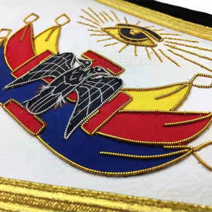 Tablier maçonnique fait main, design traditionnel, tablier maçonnique personnalisé, fabricant de régalia de loge, tablier de franc-maçonnerie - Product Image 3