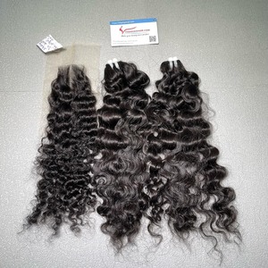 Nouveau Steam Birman Bouclés Naturel Noir Couleur 100% Vierge Remy Extensions de Cheveux Humains Style De Luxe de Thanh An hair - Product Image 2