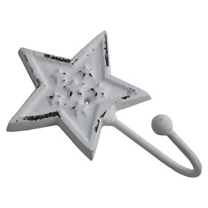 Crochets anciens blancs avec finition peinte, design de porte-manteau et crochet, décoration intérieure, crochets pour clés - Product Image 6