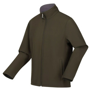 Veste Softshell d'Hiver Marron pour Homme avec Col Montant et Fermeture Éclair Logo Personnalisable Tissu en Toile Arrivée en Gros - Product Image 5