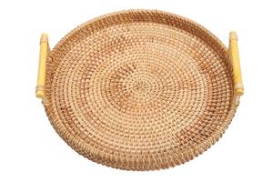 Bandeja de Arte de Conchas Marinas de Ratán Hecha a Mano, Idea de Regalo de Navidad para Servir Comida y Hermosa Decoración del Hogar - Product Image 3