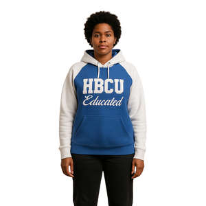 HBCU istruito blu Zeta Phi Beta Raglan manica felpa con cappuccio in ciniglia ricamo confraternita greca Divine nove collegiali felpa con cappuccio - Product Image 1