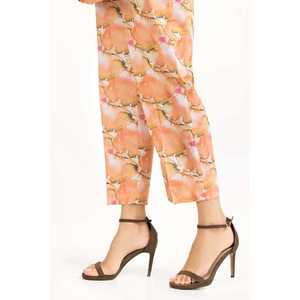 Pantalon Palazzo en Chiffon Taille Haute pour Femme, Respirant, Taille Mi-Basse, Fermeture Élastique, Motif Imprimé, WGK-TRS-DP-441 - Product Image 3