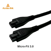 Kabel Persegi Panjang 43025 Micro-Fit 3.0 Receptacle Housing Dual Row 2 3 4 6 8 Pin Overmolded Wire Assembly Molex Cable