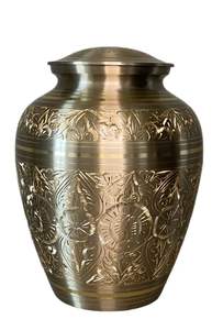 Urnes de crémation artisanales de haute qualité pour les cendres Pot de conteneur commémoratif en laiton décoratif en gros - Product Image 4